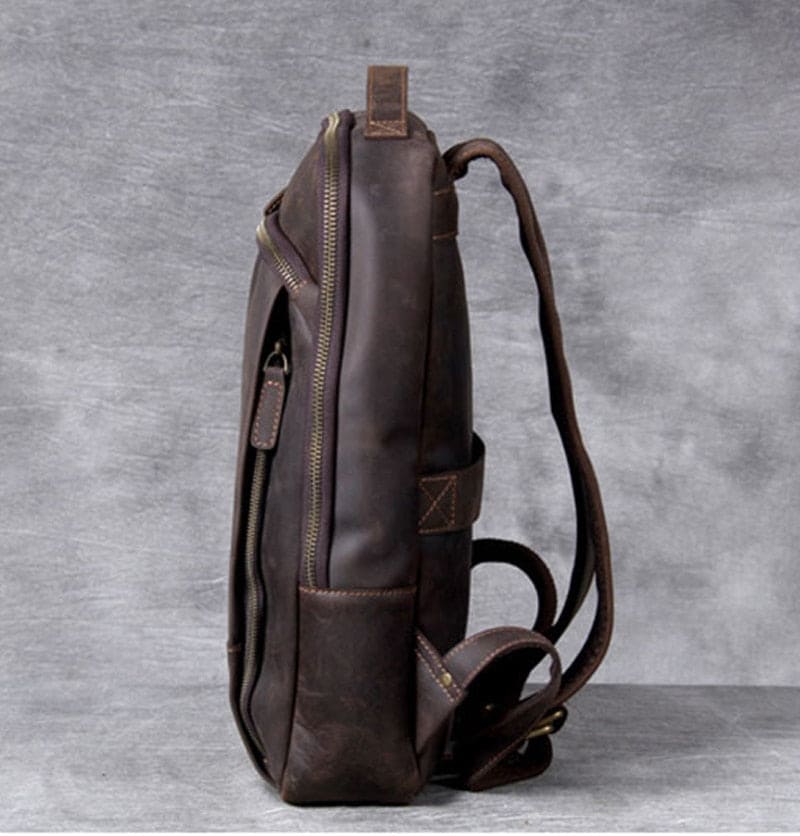 Mochila Masculina de Couro Legítimo Vintage Bis Ofertas ®