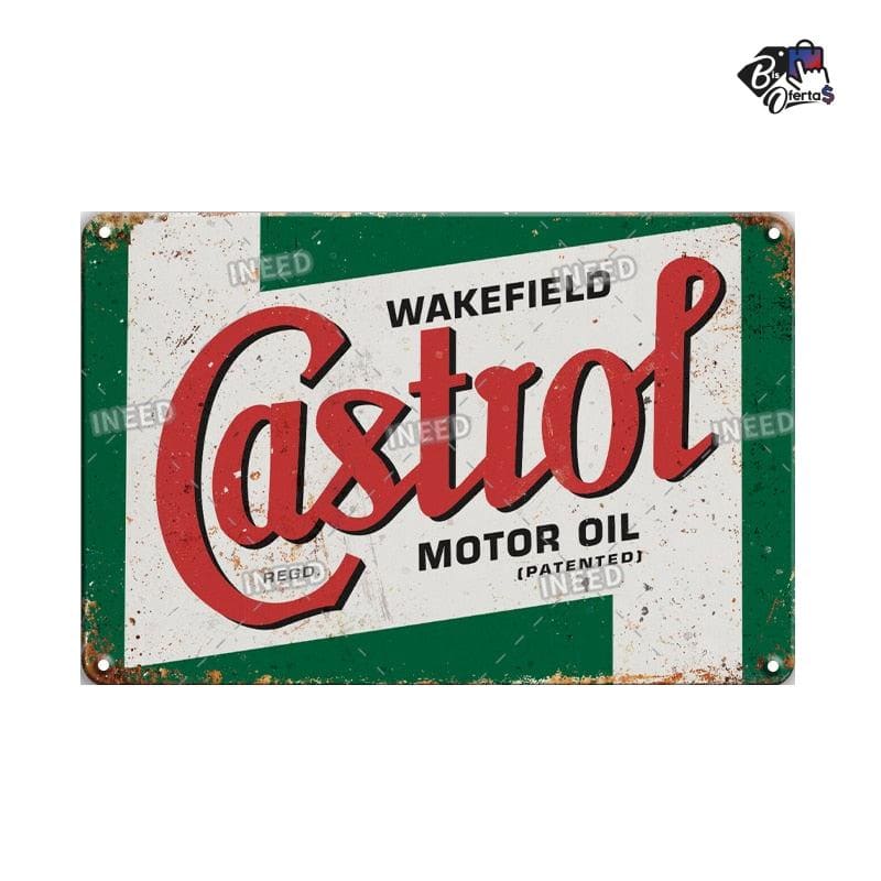 Placa de Metal Vintage Oil 20x30cm Bis Ofertas ®