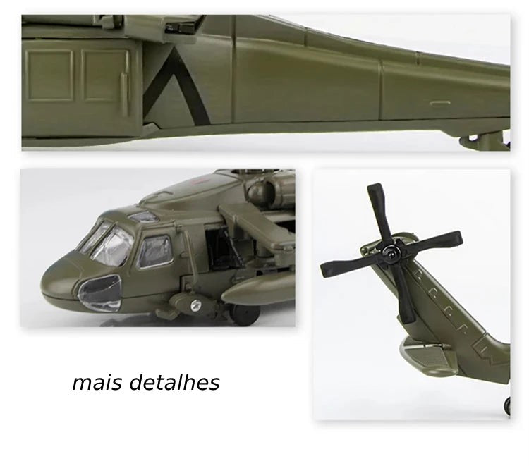 Miniatura Helicóptero UH-60 Black Hawk Metal Bis Ofertas ®