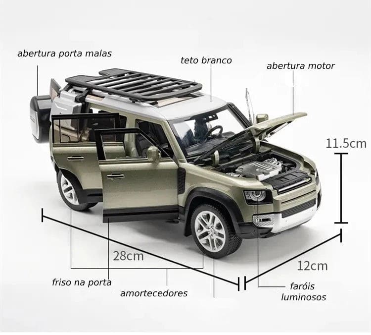 Miniatura Range Rover Defender SUV 1:18 Metal Bis Ofertas ®