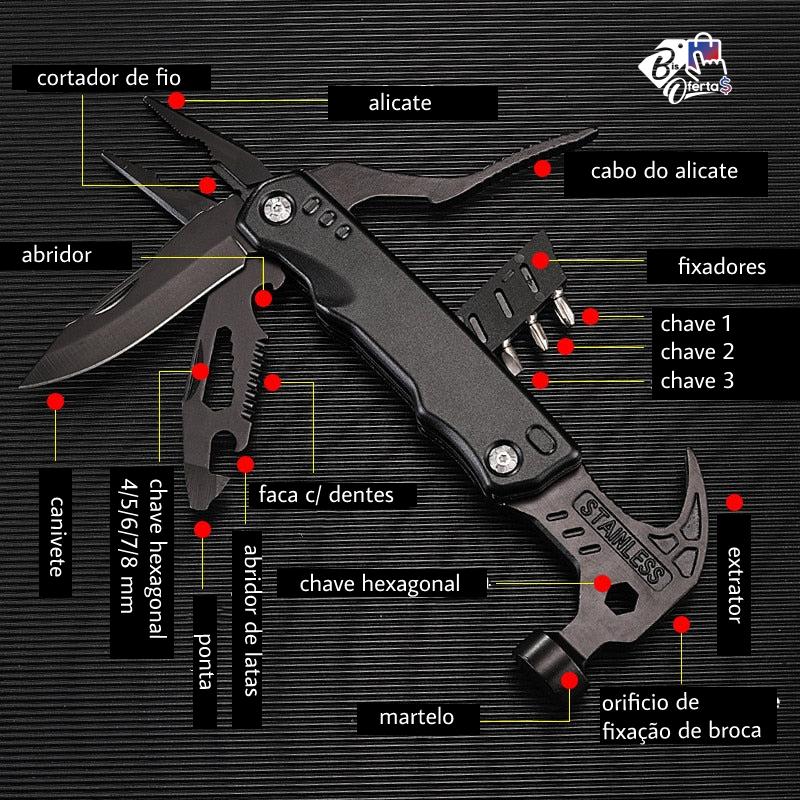 Martelo Multifuncional de Aço Inoxidável Bis Ofertas ®