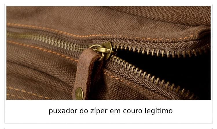 Mochila Lona e Couro Bis Ofertas ®