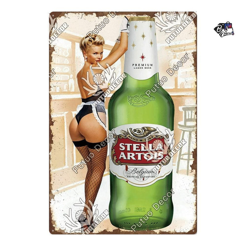 Placa de Metal Vintage Beers 30x40cm Bis Ofertas ®