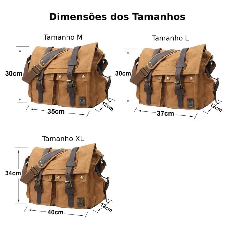 Mochila Lona e Couro Bis Ofertas ®